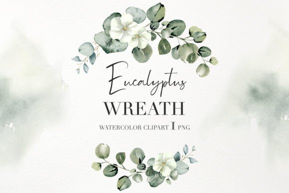 Download Watercolor Eucalyptus Wreath PNG - Premium Resources