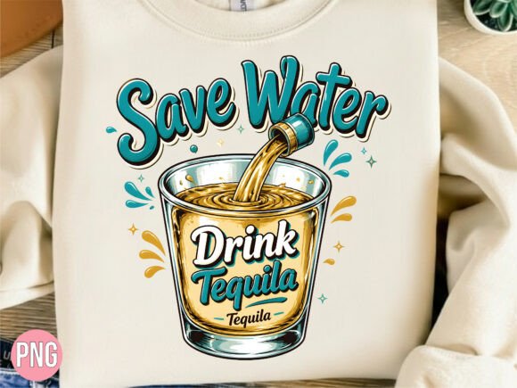 Download Save Water Drink Tequila PNG Tshirt - Save Collection